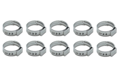 Stainless Steel Pinch Cl amps 14.5-17.0mm 10 Pack