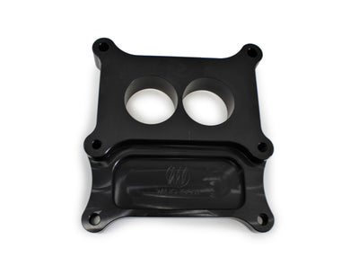 Carb Adapter 2bbl to 4bb 1in Thk w/Straigh Bores