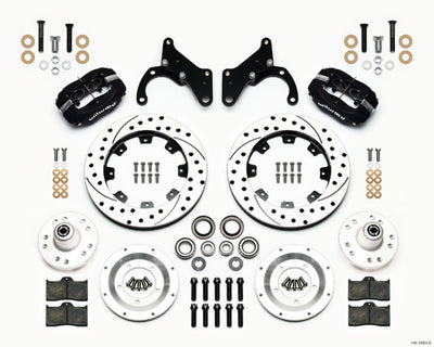 Front Disc Brake Kit Blk 65-68 Impala Drum 12.19