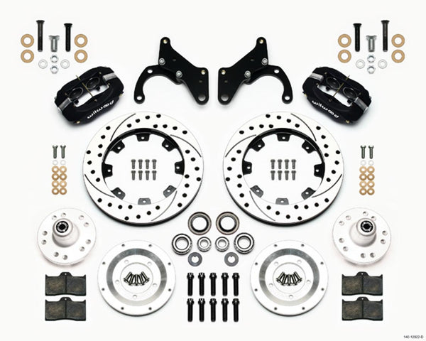 Front Disc Brake Kit Blk 65-68 Impala Drum 12.19