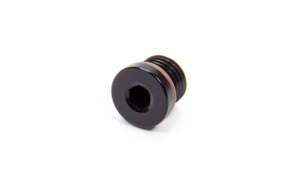 '-4 ORB Internal Hex Port Plug - Aluminum - Black