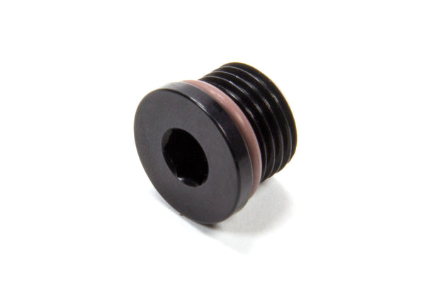 '-6 ORB Internal Hex Port Plug - Aluminum - Black