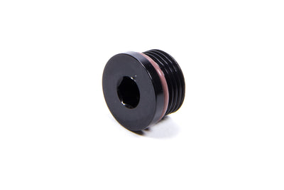 '-8 ORB Internal Hex Port Plug - Aluminum - Black