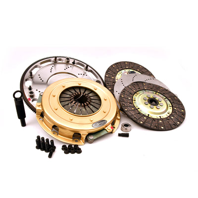 Centerforce SST 10.4 Multi=Disc Clutch And Flywheel Kit 44.15 Lbs 164 Tooth Gear 0 In/oz Internally Balanced 8 Bolt Crank 925 Ft/lbs Capacity 10.4in Dia. 23M-Spline Fits Ford Mustang Boss 302 5.0L
