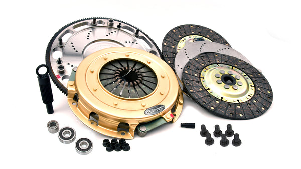 Centerforce SST 10.4 Multi=Disc Clutch And Flywheel Kit 44.30 Lbs 168 Tooth Gear 0 In/oz Internally Balanced 6 Bolt Crank 925 Ft/lbs Capacity 10.4in Dia. 26-Spline Fits Chevrolet/Pontiac Cars 8 Cyl