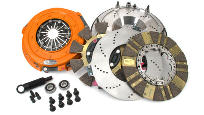 Centerforce DYAD ? DS 10.4 Multi-Disc Clutch And Flywheel Kit 51.65 Lbs 168 Tooth Gear 0 In/oz Internally Balanced 8 Bolt Crank 1300 Ft/lbs Capacity 10.4in Dia. 26-Spline Fits Chevrolet Camaro And Corvette 6.2L