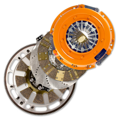 Centerforce DYAD ? DS 10.4 Multi-Disc Clutch And Flywheel Kit 130 Tooth Gear 0 In/oz Internally Balanced 8 Bolt Crank 1150 Ft/lbs Capacity 10.4in Dia. 26-Spline Fits Dodge Challenger 8 Cyl